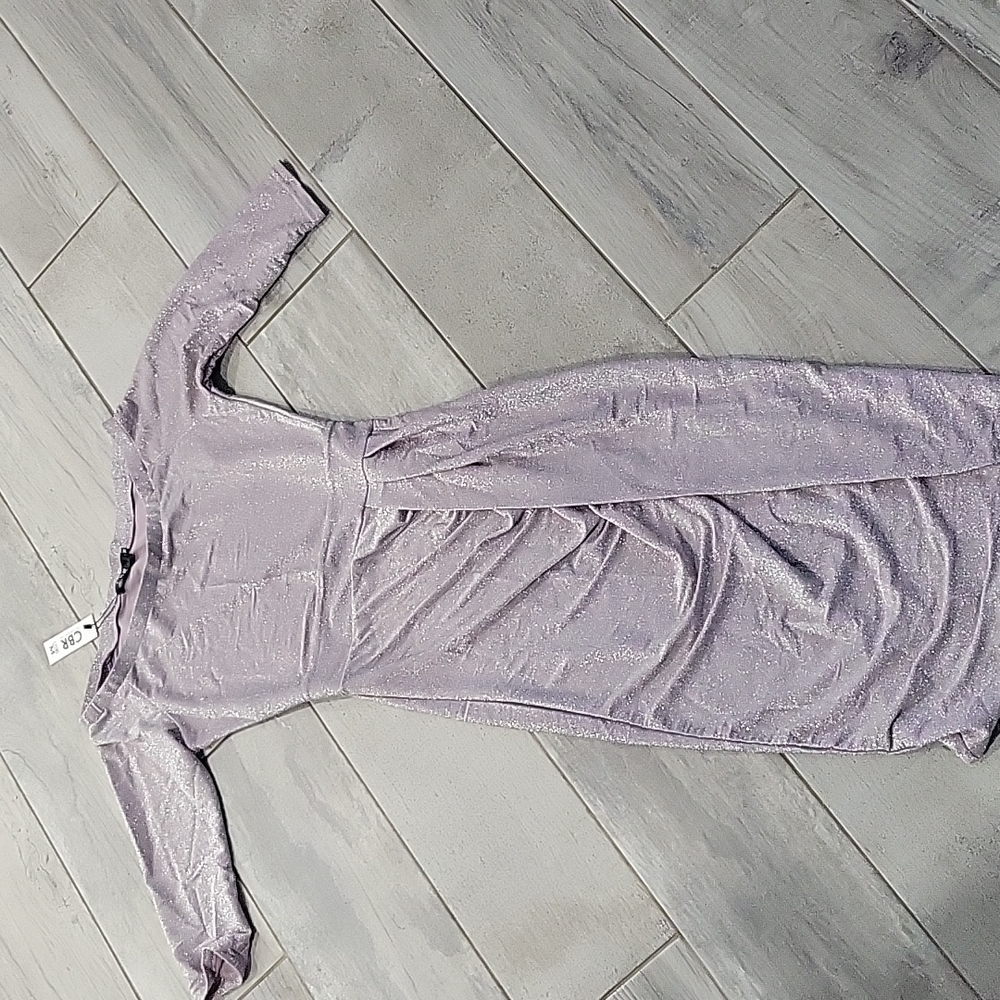 CBR lilac  off the shoulder  quarter sleeve  long dress size medium #20